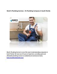 Ward's Plumbing Services - #1 Plumbing Company in South Florida