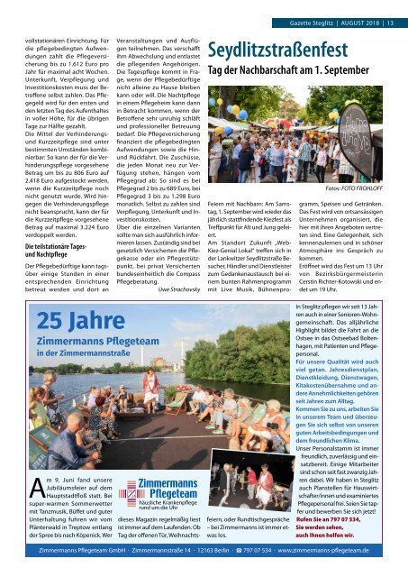 Gazette Steglitz August 2018