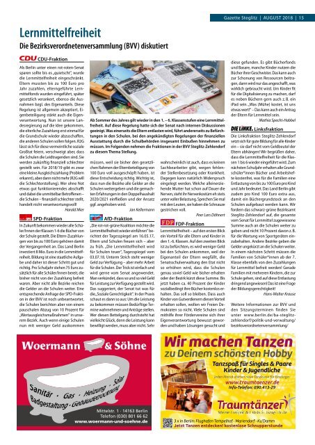 Gazette Steglitz August 2018