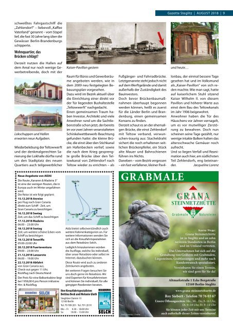 Gazette Steglitz August 2018