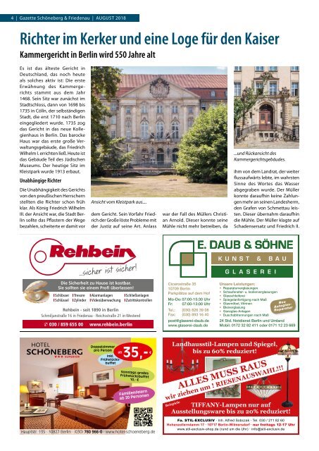 Gazette Schöneberg & Friedenau August 2018