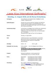 KJUS - Turnier am GC Kreischberg, 11.8.2018