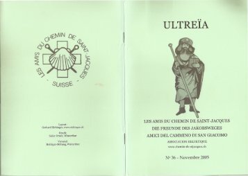 ultreia - Schweizerischen Vereinigung der Freunde des Jakobsweges