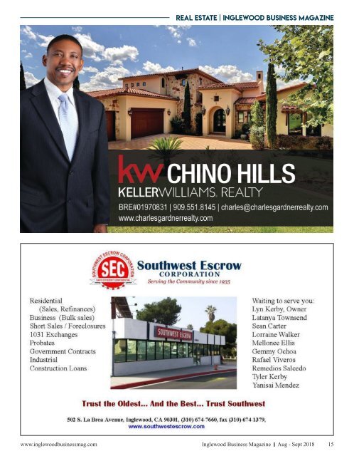 Inglewood Business Magazine August 2018