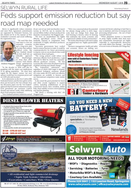 Selwyn Times: August 01, 2018