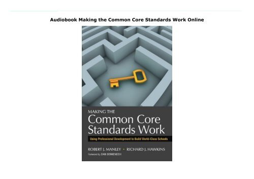 Audiobook Making the Common Core Standards Work Online