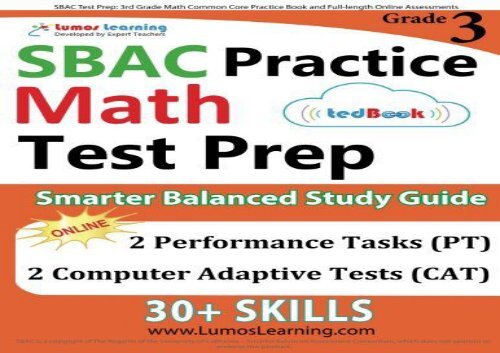 Audiobook SBAC Test Prep: 3rd Grade Math Common Core Practice Book and Full-length Online Assessments: Smarter Balanced Study Guide With Performance Task (PT) and Computer Adaptive Testing (CAT) (pdf,epub,txt)