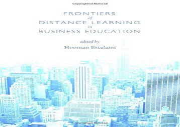Read Frontiers of Distance Learning in Business Education Full Ebook