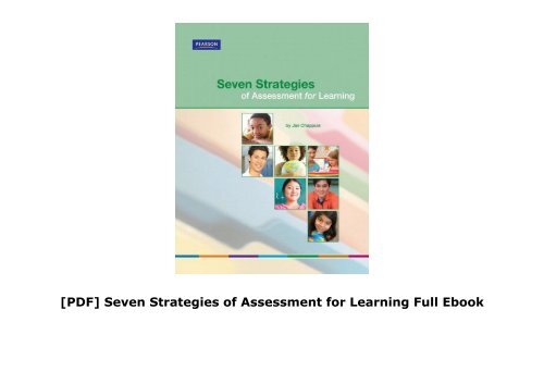 [PDF] Seven Strategies of Assessment for Learning Full Ebook