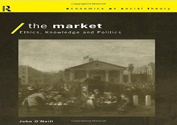 PDF The Market (Economics as Social Theory) | Ebook