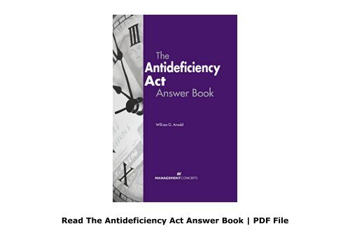 Read The Antideficiency Act Answer Book | PDF File