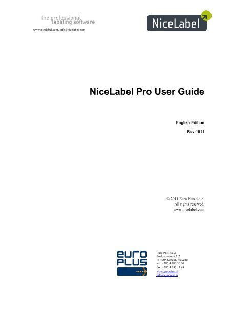 NiceLabel Pro User Guide