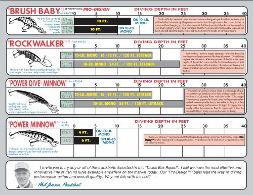 Size 0 Dipsy Diver Chart