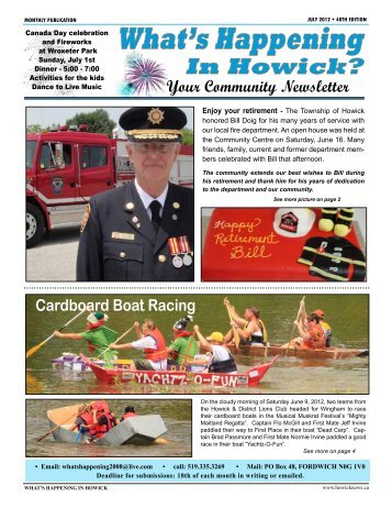July 2012 Newsletter - What's Happening In Howick