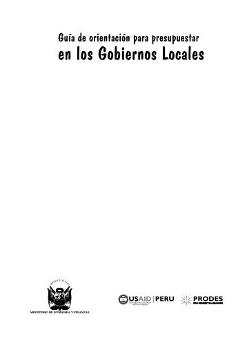 guia de orientacion para presupuestar en los gobiernos