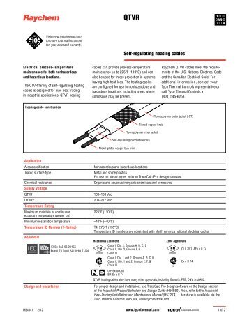 qtvr - Tyco Thermal Controls