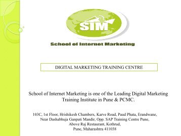 School of Internet Marketing - A Digital Marketing Training Institute in Pune | PCMC