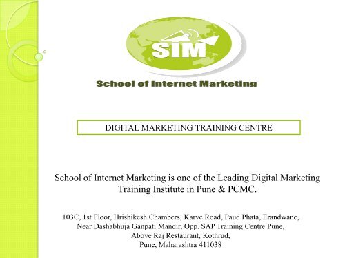 School of Internet Marketing - A Digital Marketing Training Institute in Pune | PCMC