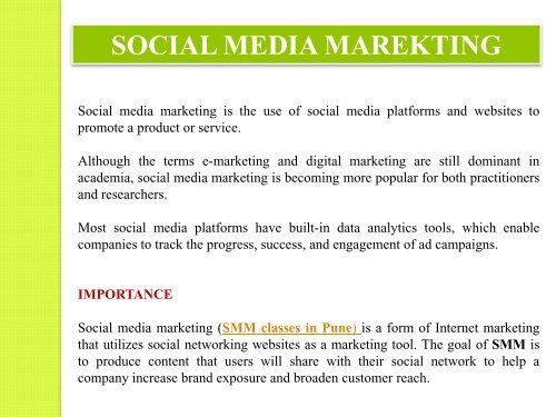 School of Internet Marketing - A Digital Marketing Training Institute in Pune | PCMC