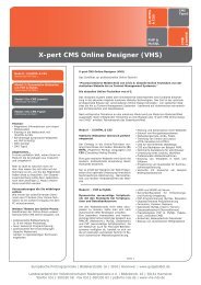 X-pert CMS Online Designer (VHS) - Volkshochschule Lingen