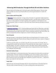 Enhancing Well Production Through Artificial Lift and Other Solutions