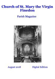 St Mary's August 2018 Parish Magazine