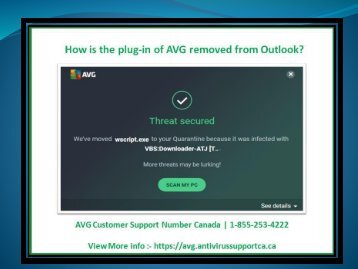 How is the plug-in of AVG removed from Outlook?
