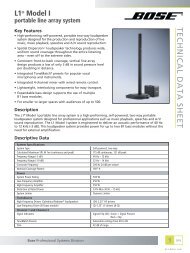 L1 Model I technical data - Contact SARL