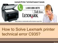 How to Solve Lexmark printer technical error C935
