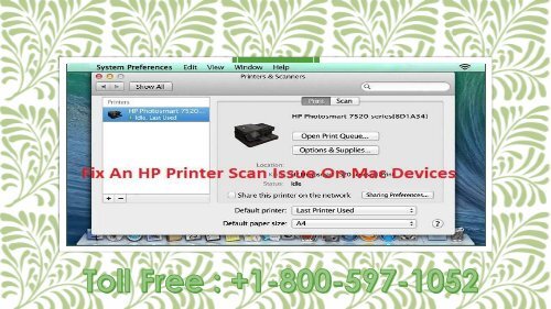 Fix An HP Printer Scan Issue On Mac Devices +1-800-597-1052