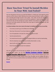 Have You Ever Tried To Install McAfee In Your MAC And Failed?