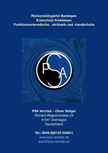 PSA Vertrieb – Oliver Seliger Richard-Wagnerstrasse 23 41541 ...