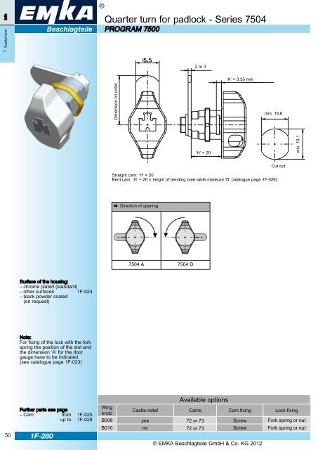 EMKA ECHO 2012 Catalogue supplement EN - EMKA Beschlagteile