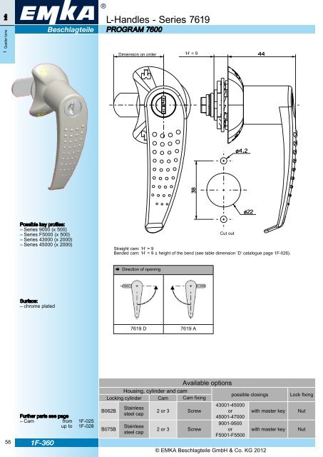 EMKA ECHO 2012 Catalogue supplement EN - EMKA Beschlagteile