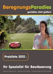 Beregnungsparadies Preisliste 2012 Hunter Gartenbewässerung ...