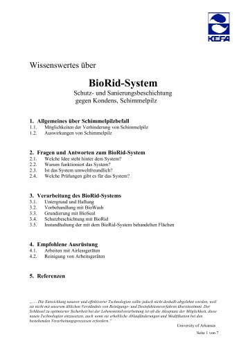 BioRid-System - bei KEFA International Handels GmbH