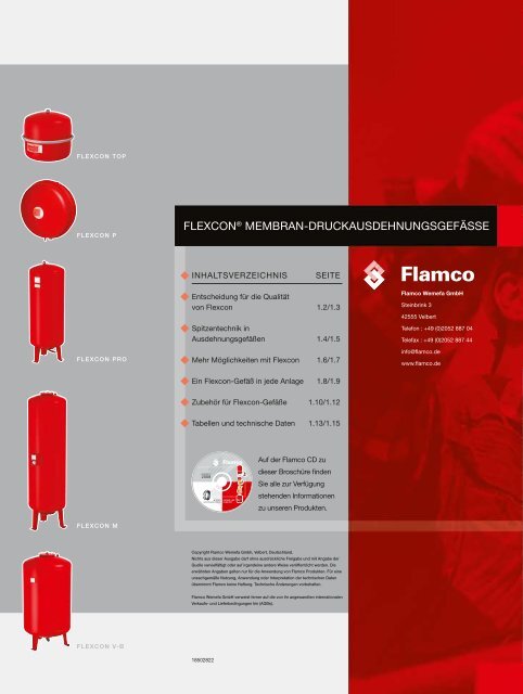 Flexcon Top Ausdehnungsgefäße für Drücke bis 6 bar. - Flamco