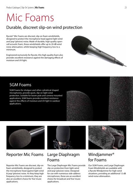 Rycote Product Catalogue 2018