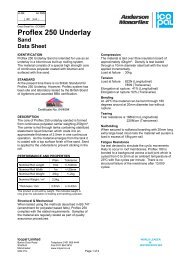 Proflex 250 Underlay Sand Data Sheet - Icopal