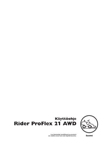 OM, Rider ProFlex 21 AWD, 2005-01 - Husqvarna