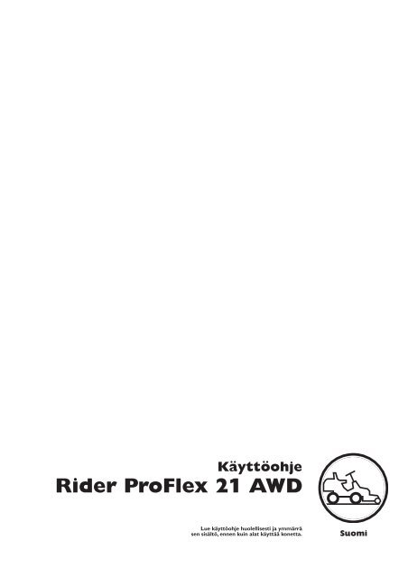 OM, Rider ProFlex 21 AWD, 2005-01 - Husqvarna