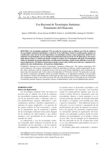 Uso Racional de Tecnologías Sanitarias: Tratamiento del Glaucoma