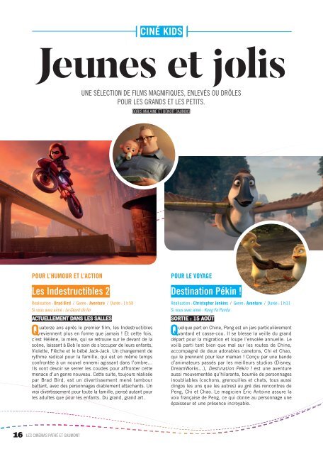 Les Cinémas Pathé Gaumont - Le mag - Août 2018