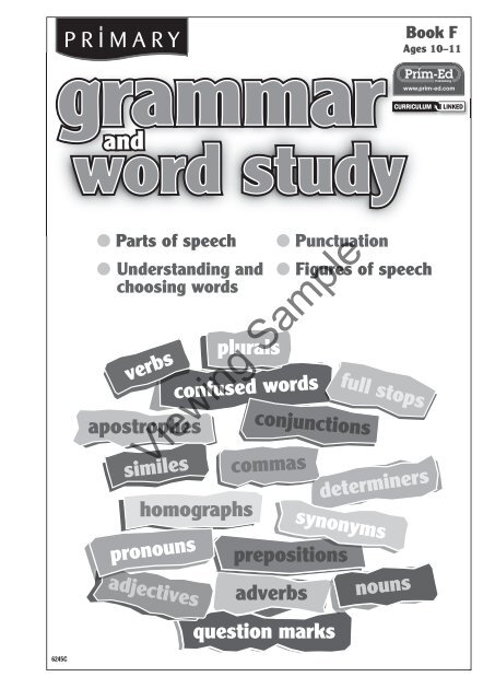 PR-6245UK Primary Grammar and Word Study - Book F