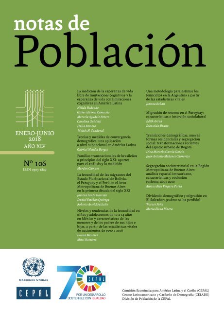 Notas de Población N° 106