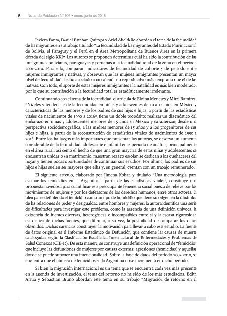 Notas de Población N° 106