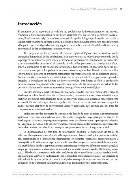 Notas de Población N° 106