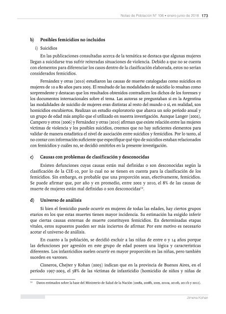 Notas de Población N° 106