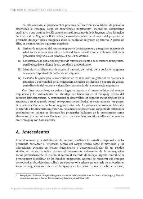 Notas de Población N° 106