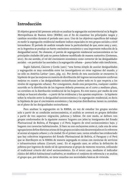 Notas de Población N° 106